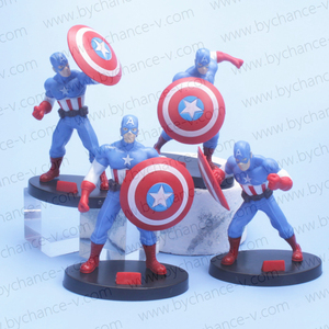 Mini Figura de Plástico del Capitán América para Pastel, Decoración para Fiestas de Aniversario de Bodas - Product Image 5