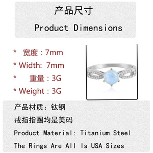 Women's <b>Opal</b> <b>Ring</b> With Diamond Accents Prong Setting Fashion Jewelry Gift - Product Image 3