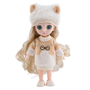 子供のための最新6インチ柔らかいドレスアップクラフト素敵な赤ちゃん関節人形 - Product Image 2