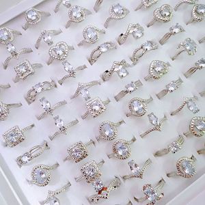 Fashion Simple Copper Crystal Zircon Gold Plated Vintage Women 4 Claw <b>Cheap</b> Zirconium <b>Rings</b> Wholesale Mix Batch - Product Image 2