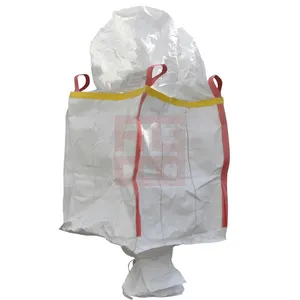 Suministro directo de fábrica barato bolso del fibc venta al por mayor de 1 ton 1,5 ton de 2 toneladas de plástico jumbo bolsa blanco bolso a granel de los pp para el arroz Harina de azúcar