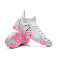 Chaussures de football légères en PU et tissu avec crampons en caoutchouc TF, unisexes, pour adultes et enfants, chaussures d'entraînement en gros