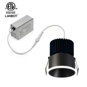 LANBOT ETL(5005749) 0-10伏可调光嵌入式固定不锈钢盖发光二极管防火防水筒灯ip 65