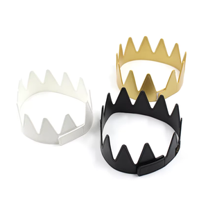 Fascia per Capelli Corona Punk Regolabile in Pelle PU, Ornamento per Capelli, Accessorio per Costume da Re o Regina Medievale, per Feste e Compleanni - Product Image 4