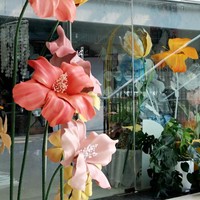 Haute qualité jeune sirène fenêtre décoration Floral géant papier fleur accessoires de mariage étanche Eva mousse fleur décoration