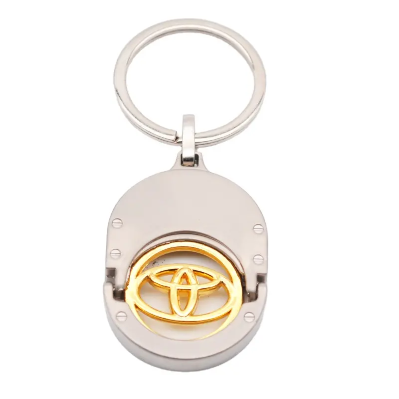 Key Chain Factory Shopping Cart Euro Blank Token Holder Trolley Coin Keyring For Supermarket Trolley
