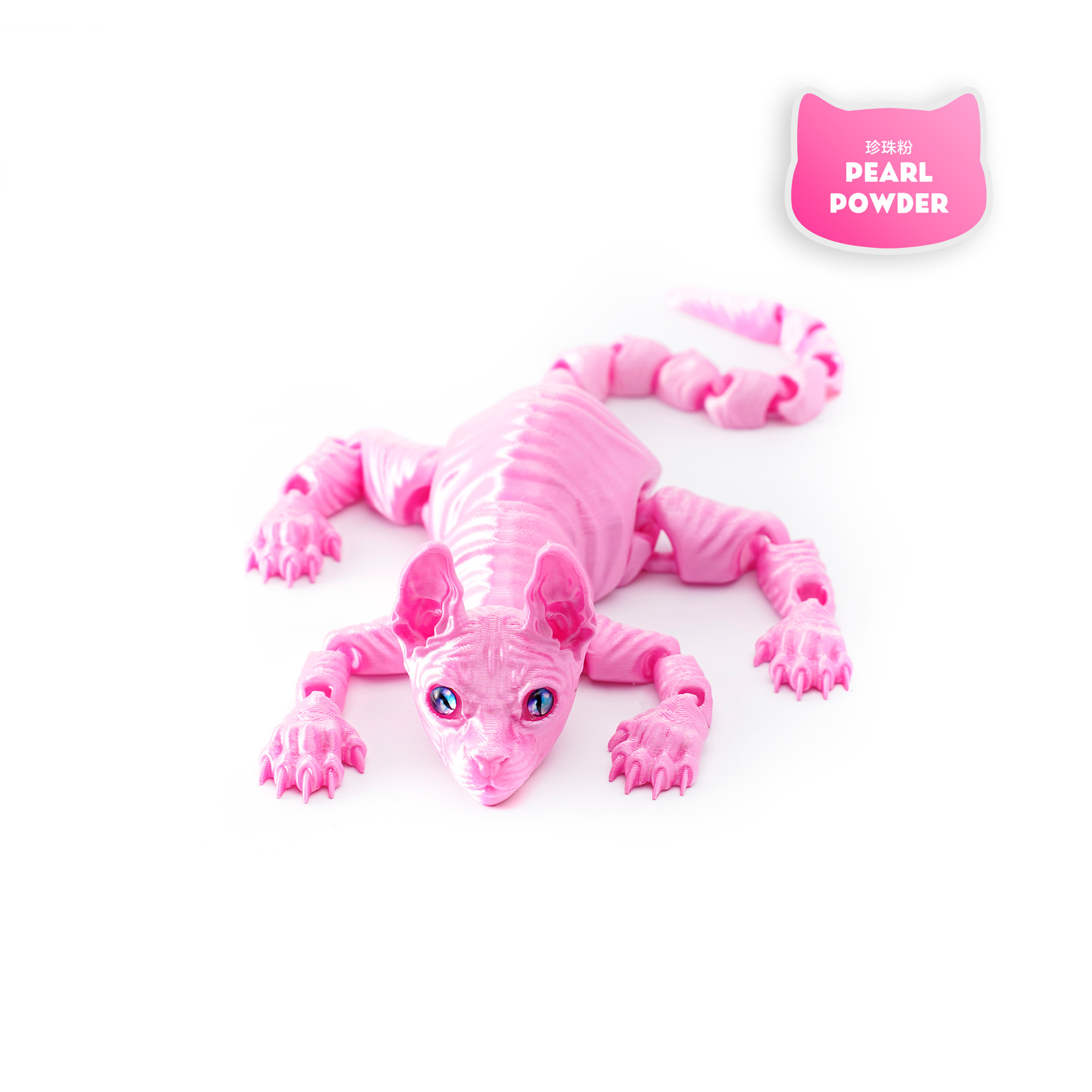 Polvo de perla de gato siamés de 22 cm.