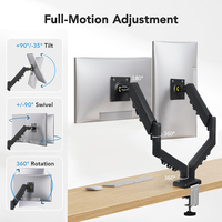Bras de moniteur double assisté par ressort rentable 17 "-32" support de support de moniteur double à montage VESA pour ordinateur