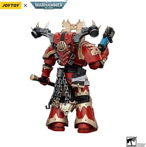 JOYTOY <span class=keywords><strong>Warhammer</strong></span> <span class=keywords><strong>40K</strong></span> World Eaters Khorne Berzerker Figurine d'action à l'échelle 1/18 (4,96 pouces) Modèle de collection Mecha - Product Image 2