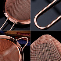 Passoire à mailles fines petit Mini tamis cuisine barre métallique tamis conique ustensile Matcha argent pour thé café Cocktail
