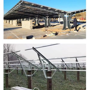 Support de colonne d'abri d'auto à <span class=keywords><strong>poutre</strong></span> en acier personnalisable Support de plancher de panneau photovoltaïque en zinc aluminium et magnésium Support conçu en usine - Product Image 4