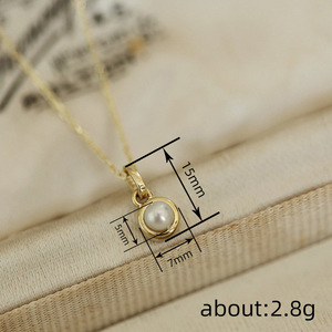 Collana con Perle Stile Minimalista per Donne, Elegante Gioiello Charm, Accessorio Moda per Uso Quotidiano, Idea Regalo - Product Image 4