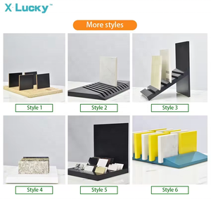 Bán Hot đá tự nhiên Countertop đứng Thẻ quà tặng Tabletop hiển thị đứng kim loại các tông gạch truy cập hiển thị giá - Product Image 5