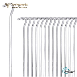 Piquets de tente en acier inoxydable de 13 pouces pour camping en extérieur, clous de sol toutes saisons avec manche métallique, DIY - Product Image 2