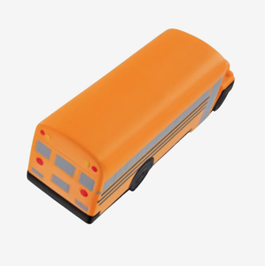 Balles anti-stress personnalisées en forme de bus scolaire – Jouet à presser jaune avec logo imprimé – Cadeau en gros - Product Image 3