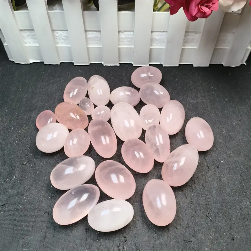 Оптовая продажа, кристаллический полированный лечебный камень из розового кварца, камни для украшения