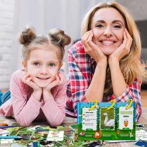 Herramienta de Aprendizaje para Niños Pequeños, Tabla de Bolsillo de Doble Cara con Animales para el Reconocimiento de Palabras, para Jardín de Infancia - Product Image 3
