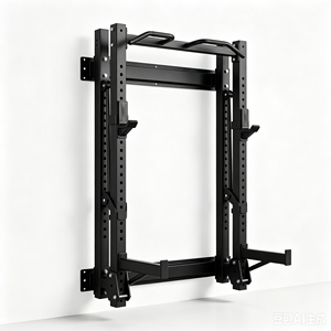 Rack de Sentadillas <span class=keywords><strong>Plegable</strong></span> de Acero para Montaje en Pared, Barra de Tracción, Rack de Entrenamiento Funcional Multi-Estación, Jaula de Levantamiento de Pesas, Smith - Product Image 3