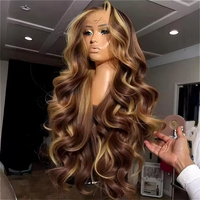 Perruques en cheveux humains ondulés densité 250, pré-épilées, pré-coupées, bonnet 3D avec nœuds blanchis, sans colle, pour femme