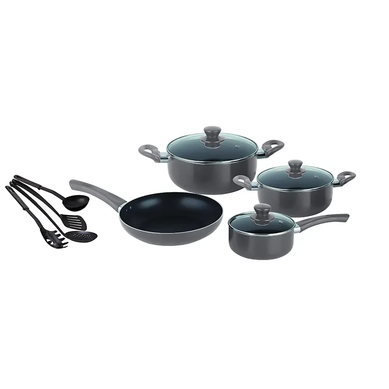 11 Pieces Cheap Price Kitchen Cooking Pot Cookware Set Induction Cooking Pot Cook Ware Set