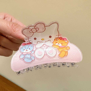 Trending stile coreano con perline in acrilico fiore clip per capelli scintillante accessori per donne vendita calda all'ingrosso 5cm taglia per la decorazione dei capelli - Product Image 1