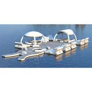 新设计的充气浮码头平台游泳甲板湖上的浮码头出售