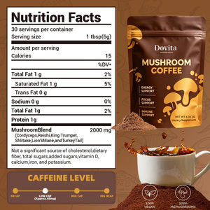 กาแฟอาราบิก้าผสมเห็ด 10 ชนิด ยี่ห้อ USA GMP OEM  ประกอบด้วยเห็ดหลินจือ ชากา ถั่งเช่า อัชวกันดา ช่วยลดความเครียด เพิ่มสมาธิ เสริมภูมิคุ้มกัน ได้รับการรับรองมาตรฐาน GMP  ขนาด 200 กรัม - Product Image 2