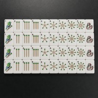Jeu de tuiles de Mahjong sur le thème de l'enfance pour enfants et adultes, mignon et adorable, en ivoire, jeux de société américains, pièces au design personnalisé