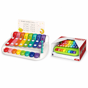 ของเล่นดนตรีไซโลโฟนสำหรับเด็ก 18 <span class=keywords><strong>เดือน</strong></span>ขึ้นไป เปียโนหลากสีสันพร้อมโหมดลูกกลิ้งและคีย์บอร์ด เครื่องดนตรีเสริมพัฒนาการสำหรับเด็กเล็ก ขายส่ง - Product Image 1