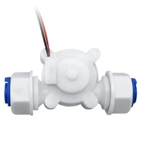 Sensor Aliran Turbin Plastik Miniatur Magnetik 0.3-3.0L/Min Sensor Aliran Air Industri Sensor Aliran Elektronik