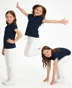 <span class=keywords><strong>Polo</strong></span> a tinta unita con volant personalizzate per bambine 2-12 anni, top uniformi scolastiche per bambini, magliette <span class=keywords><strong>polo</strong></span> personalizzate per bambine - Product Image 4