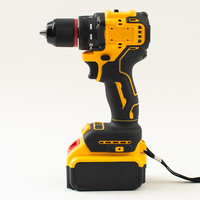Perceuse électrique sans fil DW jaune au lithium, double vitesse, 10 mm, multifonction, tournevis électrique domestique, perceuse électrique sans balais
