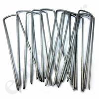 Clous de jardin en forme de U à bas prix, diamètre 150 mm x 30 mm x 3 mm, piquets de sol