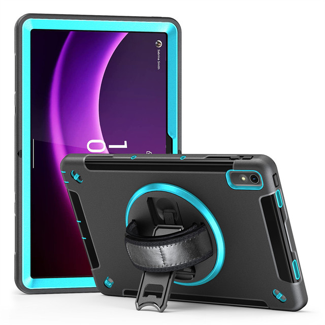 360° Rotating Hand Strap Stand with Stylus Pen Holder Protective Rugged Tablet case for lenovo Tab P11 Gen2 11 Inch Case TB350