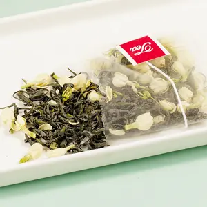סין צ'ונמי יסמין עלי תה ירוק פרח מיובש כדור תה פורח יסמין שקיות תה ירוק
