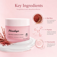 Crème exfoliante au riz rouge personnalisée OEM, contrôle du sébum, apaisante, minimisant les pores, BHA, soin coréen de la peau, crème exfoliante au riz rouge