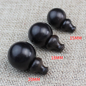 Pagoda Gourd Wood <b>Beads</b> For Bracelet Making Small Hole <b>Set</b> Ebony Finish - Product Image 2