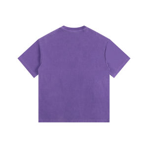 T-shirt en coton délavé sur mesure pour homme, style vintage, coupe oversize, streetwear hip-hop, avec trous déchirés, design décontracté et vierge - Product Image 2