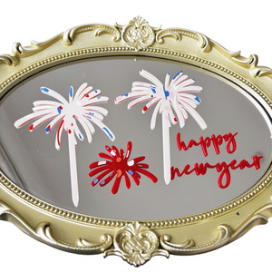 Decoración de Pastel de Acrílico con Fuegos Artificiales de Miel y Dulzura para Nochevieja, Adorno para Pastel del Festival de Primavera 2026 - Product Image 4