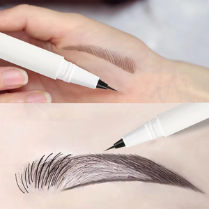 Stylo à sourcils de tatouage de cheveux magique personnalisé stylo à sourcils naturel imperméable à l'eau encre liquide de fixation noir stylo à sourcils 3D avec logo - Product Image 1