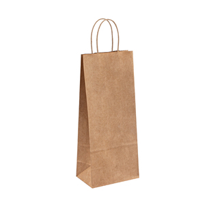 Bolsa de papel Kraft de alta calidad con impresión personalizada, <span class=keywords><strong>precio</strong></span> bajo, respetuoso con el medio ambiente, fuerte, duradero, embalaje de vino, ropa, promoción - Product Image 1