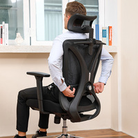 Nouveau modèle de chaise de bureau ergonomique en maille de haute qualité avec porte-vêtements et accoudoirs 3D – Mobilier de bureau