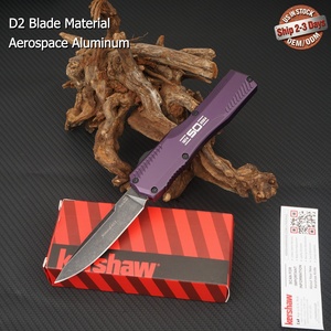 Couteau de camping KS9000 T-OF ! Couteau à lame pointue en acier D2 avec manche en aluminium aérospatial, tranchant et durable, 21,8 cm - DIY OEM - Product Image 1