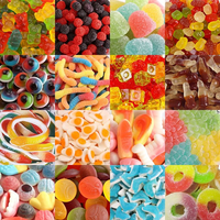 Bonbons gélifiés halal en forme de poisson bleu de dessin animé, saveur sucrée fruitée, en gros, pour enfants