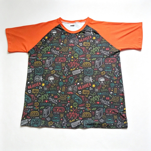 Milk Silk Kids & Adult Outfit, Cross Floral Print <b>Girls</b> 2 Piece Pant Set, Game Print Raglan Tee, Criss Cross Back <b>Girls</b> <b>Dress</b> - Product Image 4
