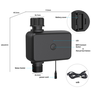 스마트 WiFi <span class=keywords><strong>2</strong></span>.4G & 5G 블루투스 단일 채널 시간 스프링클러 타이머 시간 스위치 용 프로그래밍 가능 정원 호스 관개 - Product Image 6