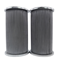 Élément filtrant de retour pour grue hydraulique, cartouche filtrante plissée en maille d'acier inoxydable 316L, 5, 10, 20 microns pour filtration d'eau et d'huile