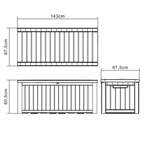 <strong>Outdoor</strong> Patio <strong>Bench</strong> Outside <strong>Storage</strong> <strong>Bench</strong> <strong>Outdoor</strong> <strong>Storage</strong> <strong>Bench</strong> Waterproof <strong>Outdoor</strong> Coffee Table with <strong>Storage</strong> Table - Product Image 4