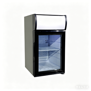Light Box logo Energy Drinks Water Chiller Compressor Glass Door 25 Liter Small Mini Fridge with Lock and Light - Product Image 3