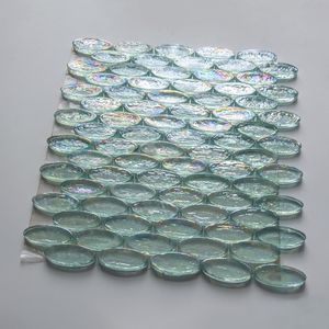 Mosaïque de sol en verre transparent <span class=keywords><strong>turquoise</strong></span> pour piscine, crédence de piscine <span class=keywords><strong>bleu</strong></span> aqua, mosaïque de verre fondu pour piscine - Product Image 6